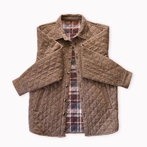 Quilted Men’s Casual Button Up Jacket, Size Small